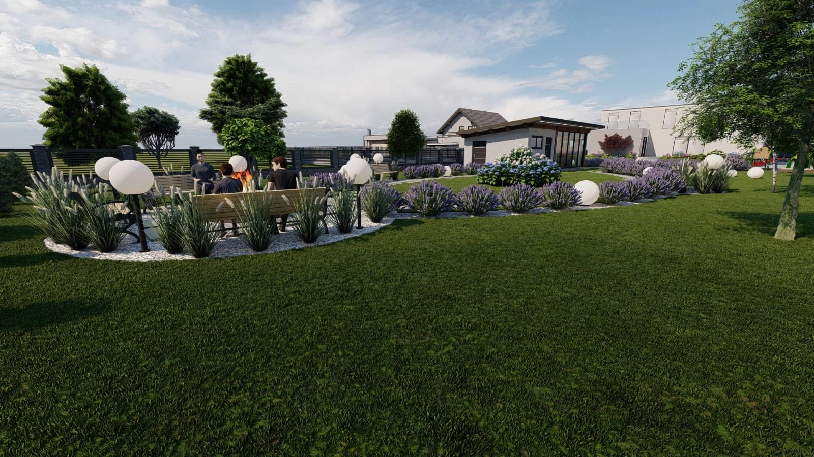 Proiectare 3D gazon natural rulor, plante de exterior in Suceava si imprejurimi