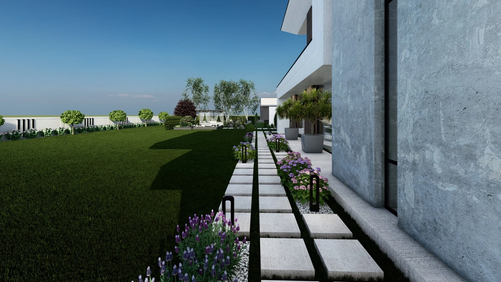 Amenajare profesionala alei, peisagistica gradina, montare rulou gazon natural, plante decorative de exterior in Suceava si imprejurimi